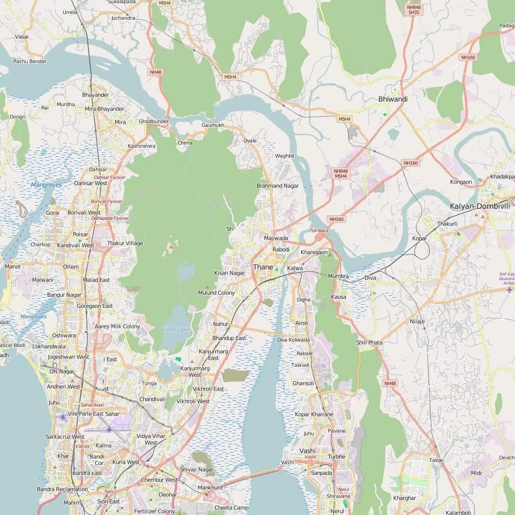 Editable City Map of Thana