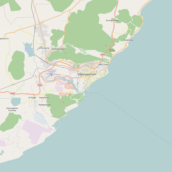 Editable City Map of Visakhapatnam