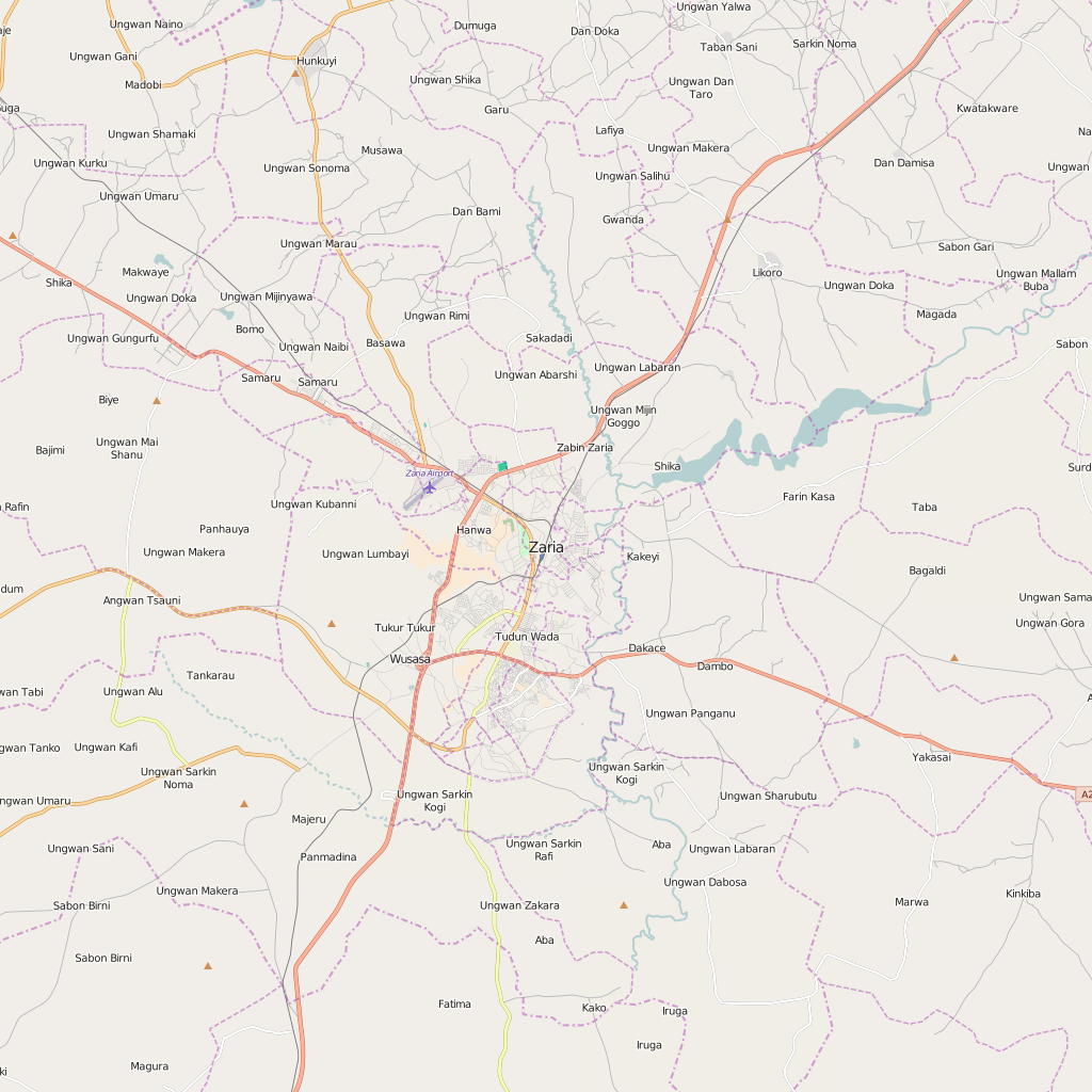 Editable City Map of Zaria