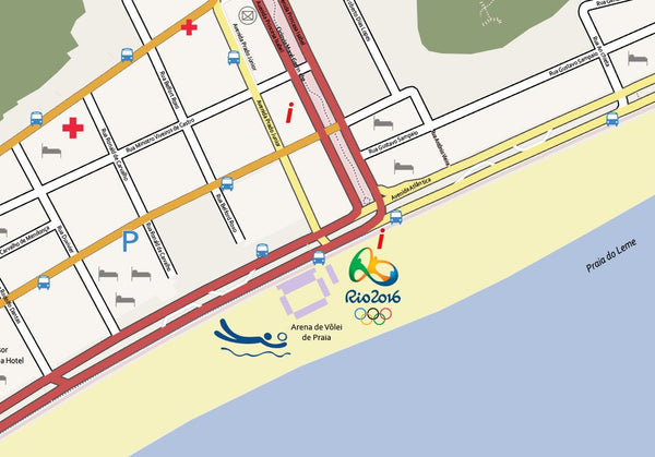 Vector Map Copacabana