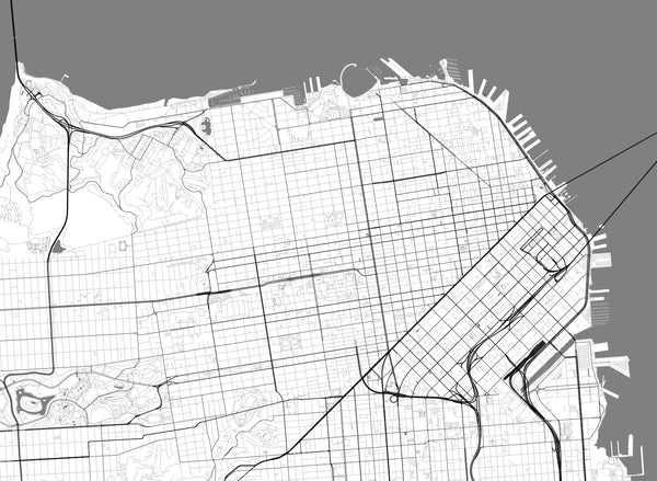 Outline City Map of San Francisco